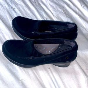 Super comfy heels, black velvet, Sz9.5 26.5cm